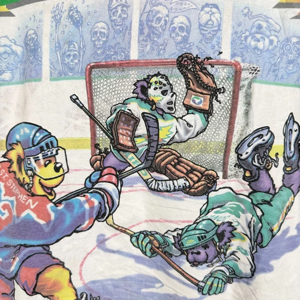 Liquid Blue Grateful Dead Steal Your Faceoff Hockey Tie Dye T Shirt M Vintage